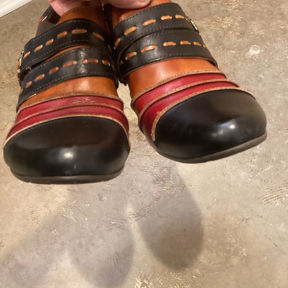 L'Artiste Spring Step Wondrous Color Block Heeled Loafer Leather Size 40 US 9 - Picture 5 of 11